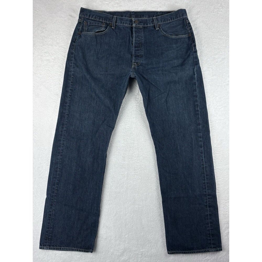 Levi's 501 Mens Jeans‎ Blue Button Fly Jeans Size 40x32 (39x31 Measured)